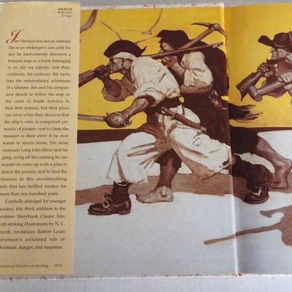 Treasure Island Scribner Classic Illustrated Storybook Robert Louis Stevenson - Picture 3 of 9